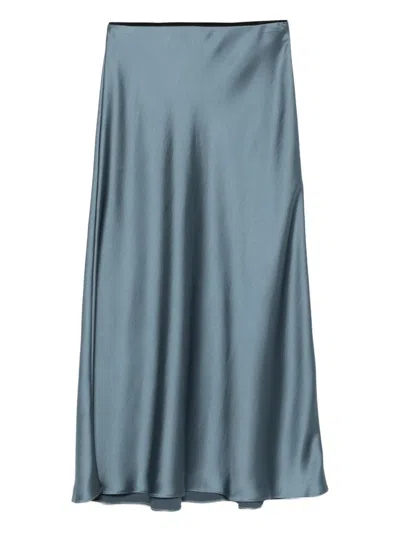 Luisa Cerano Midirock Aus Satin In Blue