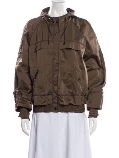 Pre-owned Luisa Cerano Bomber Jacket In Brown