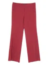 Luisa Cerano Button-detail Trousers In Red