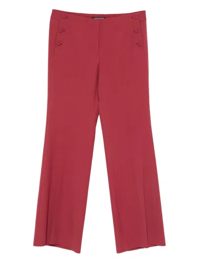 Luisa Cerano Button-detail Trousers In Red