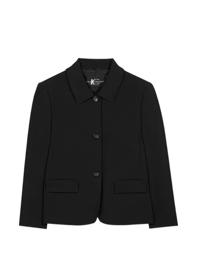 Luisa Cerano Button Techno Blazer In Black