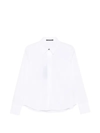 Luisa Cerano Button-up Long-sleeve Shirt In White