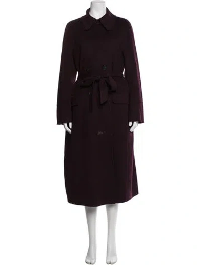 Pre-owned Luisa Cerano Coat In Burgundy