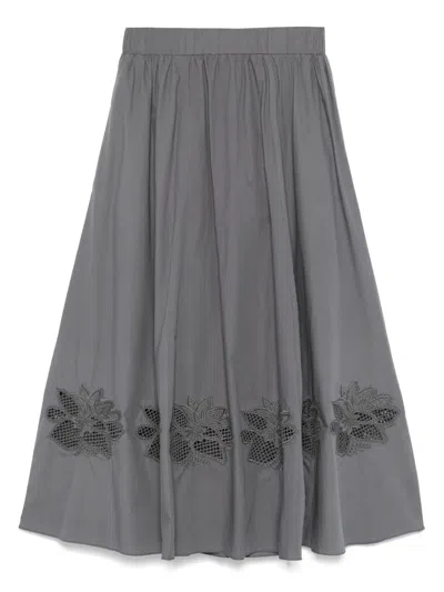 Luisa Cerano Cotton Midi Skirt