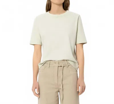 Luisa Cerano Cotton Short Sleeve T-shirt In Mint Green In Neutral