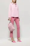 Luisa Cerano Denim Blouse In Fresh Rose