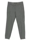 Luisa Cerano Elasticated-cuff Trousers In Gray