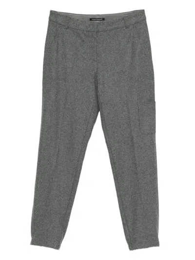 Luisa Cerano Elasticated-cuff Trousers In Gray
