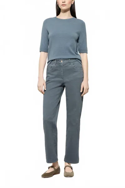 Luisa Cerano Fine Knit Sweater In Greyish Blue In Gray