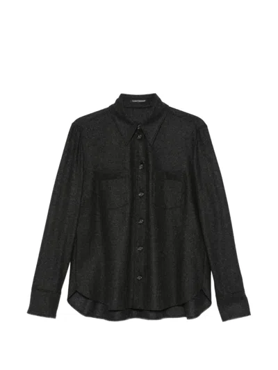 Luisa Cerano Flannel Shirt Jacket In Grey