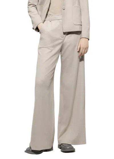 Luisa Cerano Flannel Wide-leg Pants In Oyster In White