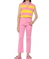 LUISA CERANO FLARE DENIM JEAN IN CANDY PINK
