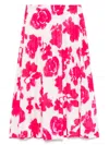 Luisa Cerano Flower-print Midi Skirt