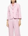 Luisa Cerano Gabardine Blazer In Fresh Rose In Pink