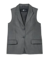 Luisa Cerano Gabardine Blazer Vest In Coolgrey