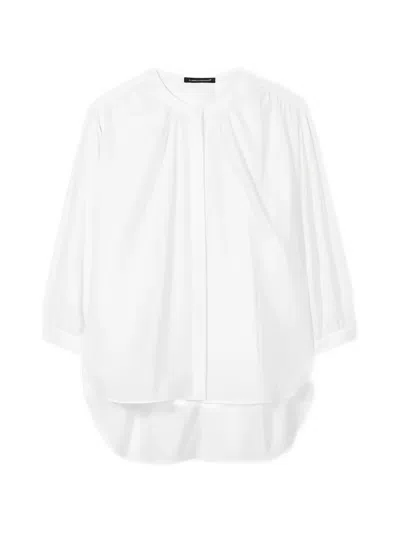 Luisa Cerano Gathered High-low Blouse In White