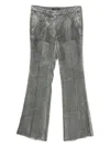 Luisa Cerano Glitter-effect Corduroy Flared Trousers In Gray