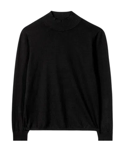 Luisa Cerano High Collar And Long Sleeves Sweater In Black