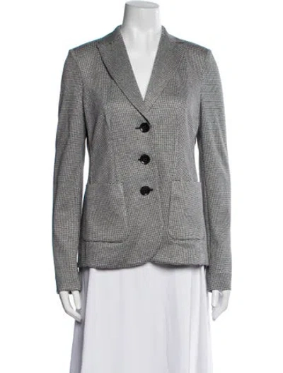 Pre-owned Luisa Cerano Houndstooth Print Blazer In Multi