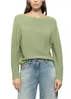 Luisa Cerano Left-structure Sweater In Easy Green In Multi
