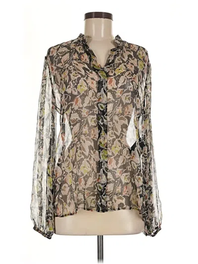 Pre-owned Luisa Cerano Long Sleeve Blouse In Ivory