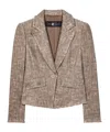 Luisa Cerano Long-sleeved Suit Coat In Brown