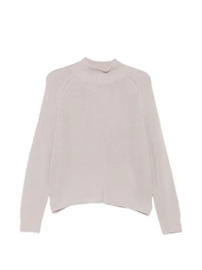 Luisa Cerano Mock-neck Raglan-sleeve Sweater In Gray