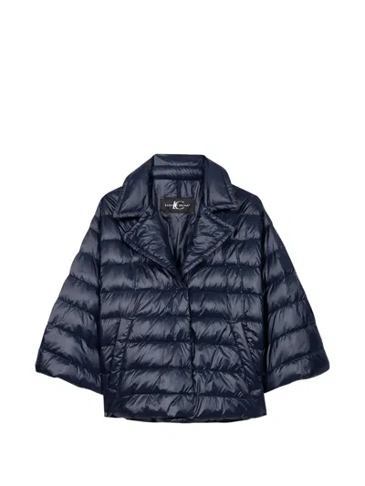 Luisa Cerano Outdoor Cape Jacket In Blue