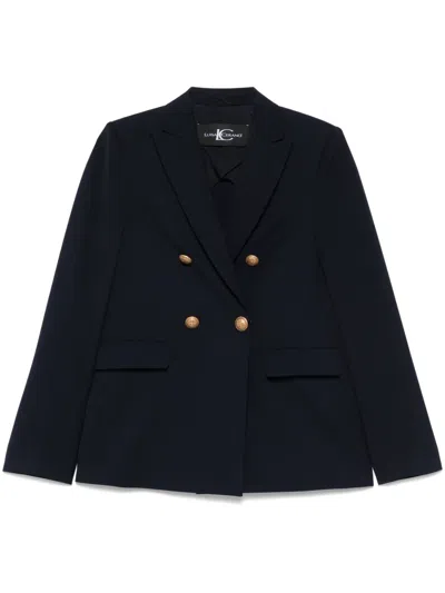 Luisa Cerano Peak-lapel Blazer In Blue