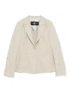 Luisa Cerano Peaked-lapels Pocketed Blazer In Neutral