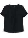 Luisa Cerano Bluse Mit Faltendetail In Blau
