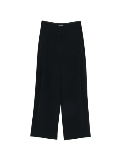 Luisa Cerano Pleated Wide-leg Trousers In Black
