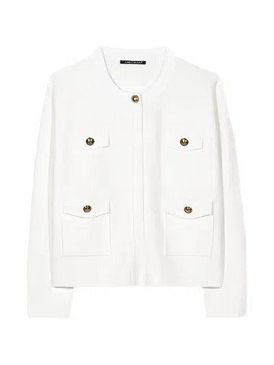 Luisa Cerano Pocket-details Knit Blouson In White