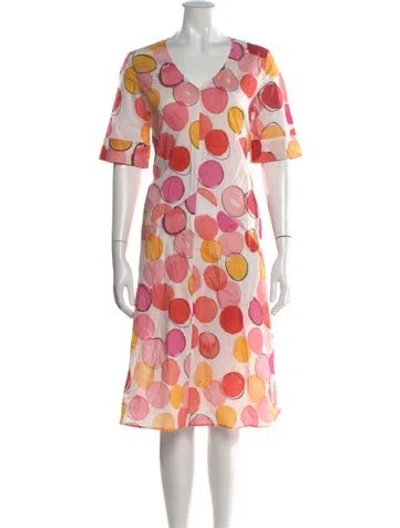 Pre-owned Luisa Cerano Printed Knee-length Dress In Multi