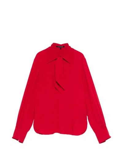 Luisa Cerano Pussy-bow Blouse In Red