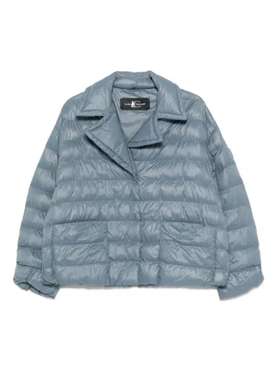 Luisa Cerano Quilted Button-fastening Jacket In Blue