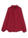 Luisa Cerano Ruffled Blouse In Red