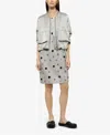 Luisa Cerano Satin Blouson Jacket In Satin Grey