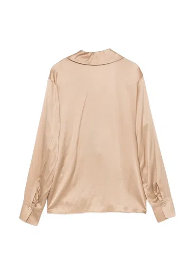 Luisa Cerano Satin-finish Button-down Shirt In Multi