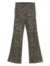 Luisa Cerano Sequinned Flared Trousers In Gray