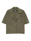 Luisa Cerano Short-sleeve Wool Jacket In Green