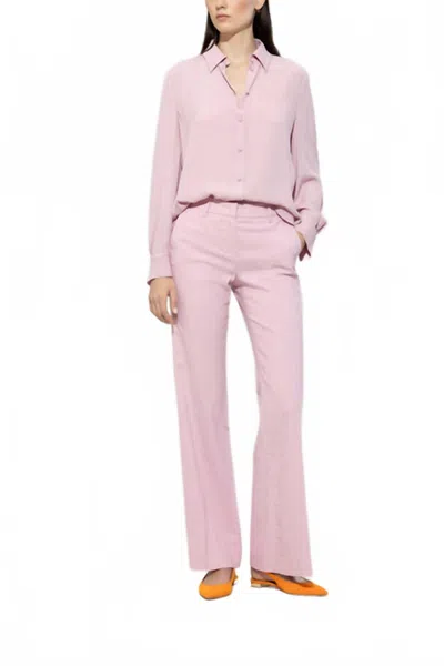 Luisa Cerano Silk Blend Shirt Blouse In Fresh Rose In Pink