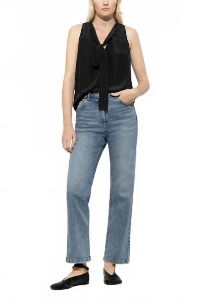 Luisa Cerano Sleeveless Blouse In Deep Black