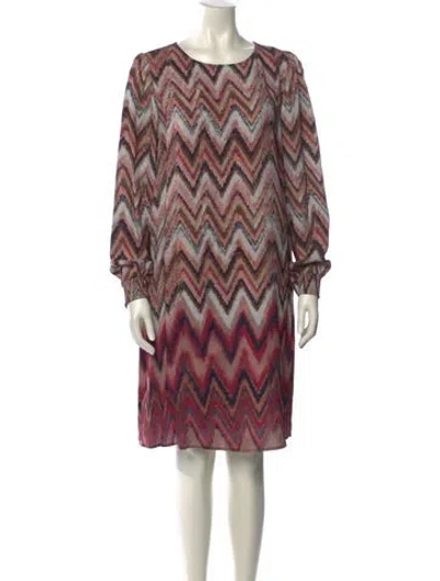 Pre-owned Luisa Cerano Striped Knee-length Dress In Pink