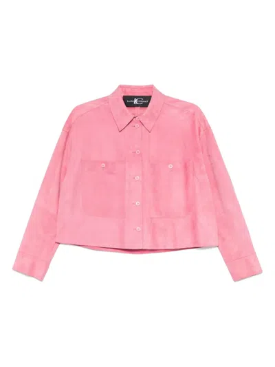 Luisa Cerano Suede Jacket In Pink