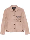 Luisa Cerano Suede Shirt Jacket In Brown