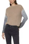Luisa Cerano Sweater With Spray Effect In Soft Camel In Multi