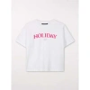 LUISA CERANO T-SHIRT WITH PRINTED LETTERING