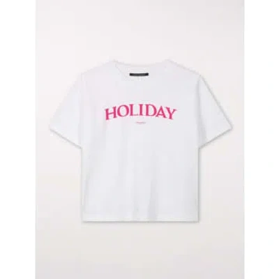 Luisa Cerano T-shirt With Printed Lettering In White