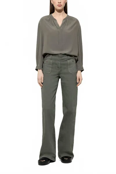 Luisa Cerano Tunic Blouse In Cool Khaki In Gray